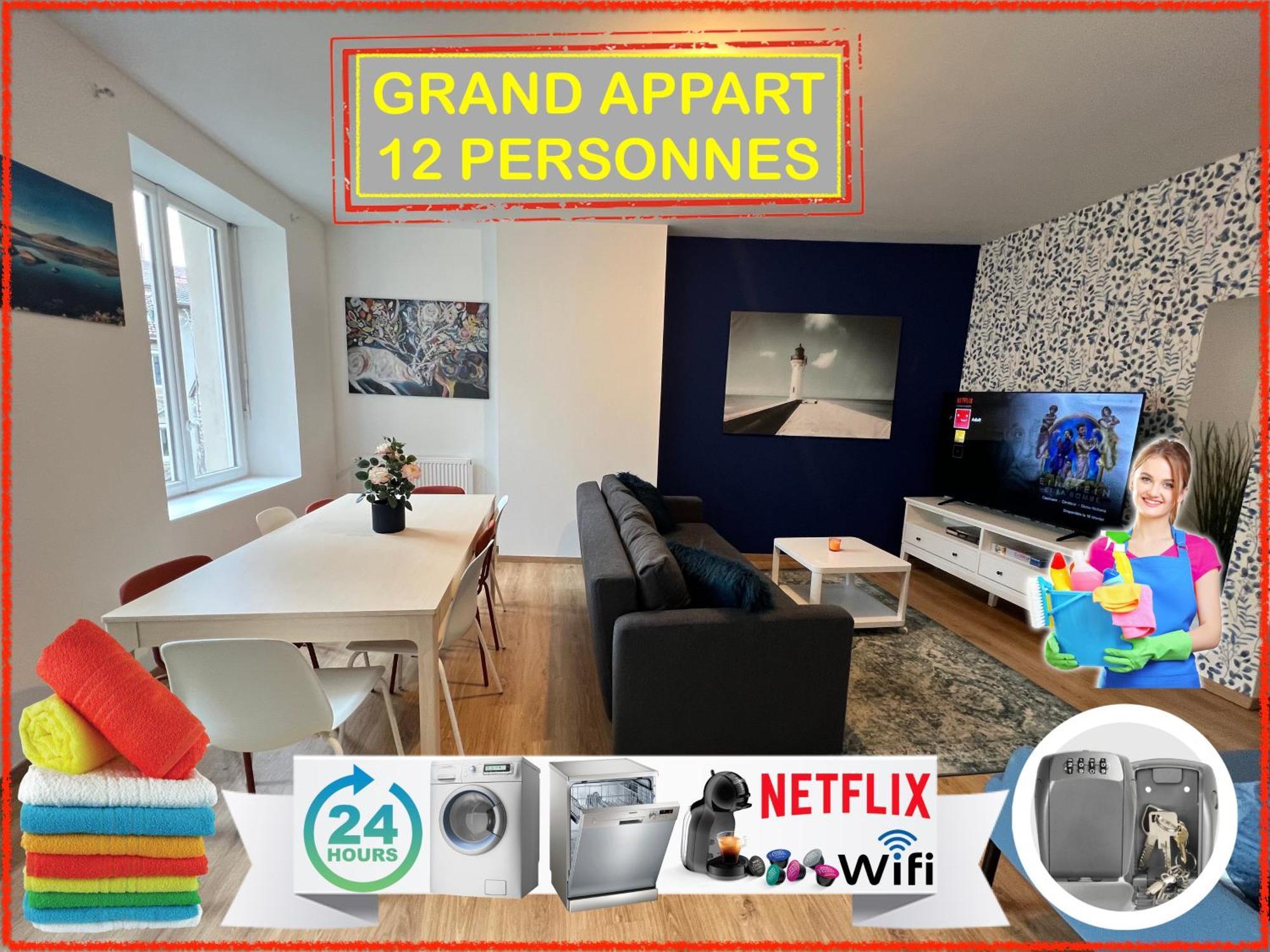 24 Chic & Cosy Grand Appart 88M2 Parking Gratuit Hypercentre Netflix Saint-Etienne  Exterior photo